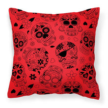 Load image into Gallery viewer, Day of the Dead Orange Fabric Decorative Pillow BB5119PW1818