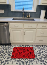 Load image into Gallery viewer, Day of the Dead Orange Machine Washable Memory Foam Mat BB5119RUG