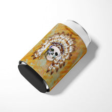 Load image into Gallery viewer, Day of the Dead Indian Skull Can or Bottle Hugger BB5121CC