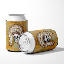Load image into Gallery viewer, Day of the Dead Indian Skull Can or Bottle Hugger BB5121CC