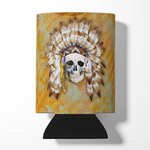 Load image into Gallery viewer, Day of the Dead Indian Skull Can or Bottle Hugger BB5121CC