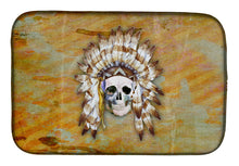 Load image into Gallery viewer, Day of the Dead Indian Skull Dish Drying Mat – Absorbent, Artistic Kitchen Essentials BB5121DDM