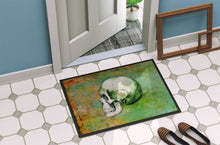 Load image into Gallery viewer, Day of the Dead Green Skull Doormat - 18x27 Decorative Floor Mat – Indoor/Outdoor Rug with Artistic Flair BB5122MAT
