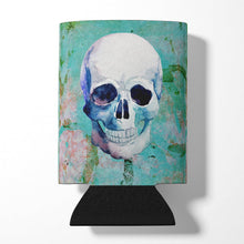 Load image into Gallery viewer, Day of the Dead Teal Skull Can or Bottle Hugger BB5123CC