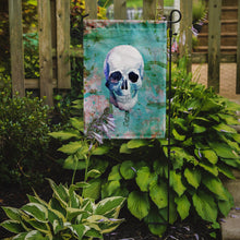Load image into Gallery viewer, Day of the Dead Teal Skull Garden Flag - Outdoor Decorative Yard Flag BB5123GF