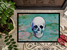 Load image into Gallery viewer, Day of the Dead Teal Skull Doormat - 18x27 Decorative Floor Mat – Indoor/Outdoor Rug with Artistic Flair BB5123MAT