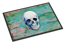 Load image into Gallery viewer, Day of the Dead Teal Skull Doormat - 18x27 Decorative Floor Mat – Indoor/Outdoor Rug with Artistic Flair BB5123MAT