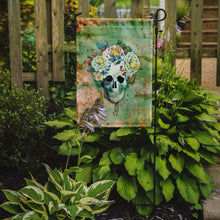 Load image into Gallery viewer, Day of the Dead Skull with Flowers Garden Flag - Outdoor Decorative Yard Flag BB5124GF