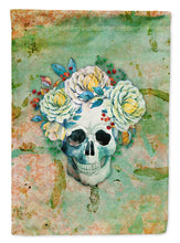 Load image into Gallery viewer, Day of the Dead Skull with Flowers Garden Flag - Outdoor Decorative Yard Flag BB5124GF