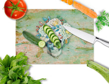 Load image into Gallery viewer, Day of the Dead Skull with Flowers Glass Cutting Boards – Durable, Decorative Kitchen Art Large BB5124LCB