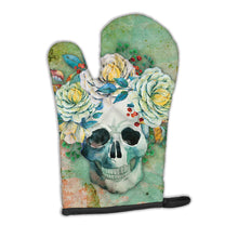 Load image into Gallery viewer, Day of the Dead Skull with Flowers Oven Mitt BB5124OVMT