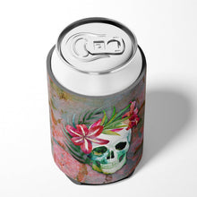 Load image into Gallery viewer, Day of the Dead Skull Flowers Can or Bottle Hugger BB5125CC