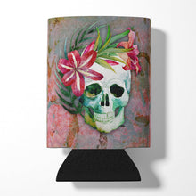 Load image into Gallery viewer, Day of the Dead Skull Flowers Can or Bottle Hugger BB5125CC