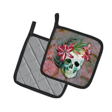 Load image into Gallery viewer, Day of the Dead Skull Flowers Pot Holders - Set of 2 - Heat-Resistant Kitchen Essentials BB5125PTHD