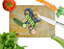 Load image into Gallery viewer, Day of the Dead Witch Skull  Glass Cutting Boards – Durable, Decorative Kitchen Art Large BB5126LCB