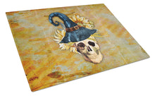 Load image into Gallery viewer, Day of the Dead Witch Skull  Glass Cutting Boards – Durable, Decorative Kitchen Art Large BB5126LCB