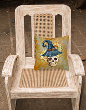 Load image into Gallery viewer, Day of the Dead Witch Skull  Fabric Decorative Pillow BB5126PW1818