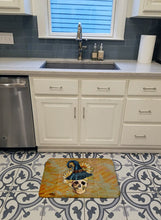Load image into Gallery viewer, Day of the Dead Witch Skull Machine Washable Memory Foam Mat BB5126RUG