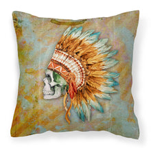 Load image into Gallery viewer, Day of the Dead Indian Skull  Fabric Decorative Pillow BB5127PW1818