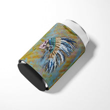 Load image into Gallery viewer, Day of the Dead Indian Chief Skull  Can or Bottle Hugger BB5128CC