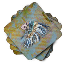 Load image into Gallery viewer, Day of the Dead Indian Chief Skull  Foam Coaster  BB5128FC