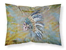 Load image into Gallery viewer, Day of the Dead Indian Chief Skull  Fabric Standard Pillowcase – Artistic Decorative Front, White Back BB5128PILLOWCASE
