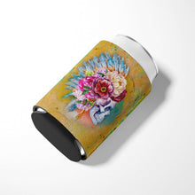 Load image into Gallery viewer, Day of the Dead Flowers Skull  Can or Bottle Hugger BB5129CC