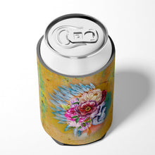 Load image into Gallery viewer, Day of the Dead Flowers Skull  Can or Bottle Hugger BB5129CC