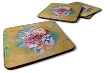 Load image into Gallery viewer, Day of the Dead Flowers Skull  Foam Coaster  BB5129FC