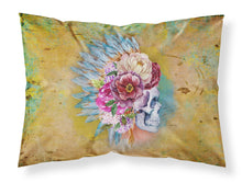 Load image into Gallery viewer, Day of the Dead Flowers Skull  Fabric Standard Pillowcase – Artistic Decorative Front, White Back BB5129PILLOWCASE