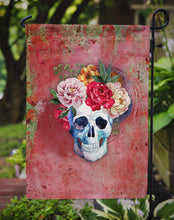 Load image into Gallery viewer, Day of the Dead Red Flowers Skull  Garden Flag - Outdoor Decorative Yard Flag BB5130GF