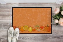 Load image into Gallery viewer, Fruits and Vegetables in Orange Doormat - 24x36 Decorative Floor Mat – Indoor/Outdoor Rug with Artistic Flair BB5131JMAT