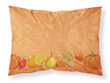 Load image into Gallery viewer, Fruits and Vegetables in Orange Fabric Standard Pillowcase – Artistic Decorative Front, White Back BB5131PILLOWCASE