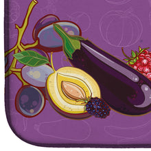 Load image into Gallery viewer, Fruits and Vegetables in Purple Dish Drying Mat – Absorbent, Artistic Kitchen Essentials BB5132DDM