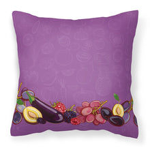 Load image into Gallery viewer, Fruits and Vegetables in Purple Fabric Decorative Pillow BB5132PW1818