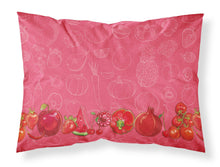 Load image into Gallery viewer, Fruits and Vegetables in Red Fabric Standard Pillowcase – Artistic Decorative Front, White Back BB5133PILLOWCASE
