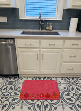 Load image into Gallery viewer, Fruits and Vegetables in Red Machine Washable Memory Foam Mat BB5133RUG