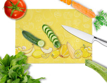 Load image into Gallery viewer, Fruits and Vegetables in Yellow Glass Cutting Boards – Durable, Decorative Kitchen Art Large BB5134LCB