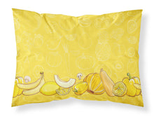 Load image into Gallery viewer, Fruits and Vegetables in Yellow Fabric Standard Pillowcase – Artistic Decorative Front, White Back BB5134PILLOWCASE