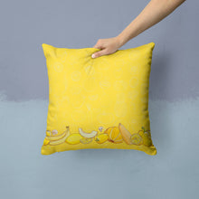 Load image into Gallery viewer, Fruits and Vegetables in Yellow Throw Pillow - 14x14 Decorative Pillow – Art for Your Home &amp; Patio BB5134PW1414