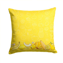 Load image into Gallery viewer, Fruits and Vegetables in Yellow Throw Pillow - 14x14 Decorative Pillow – Art for Your Home &amp; Patio BB5134PW1414