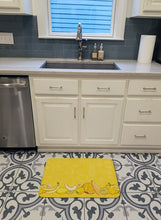 Load image into Gallery viewer, Fruits and Vegetables in Yellow Machine Washable Memory Foam Mat BB5134RUG