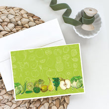 Load image into Gallery viewer, Fruits and Vegetables in Green BB5135DS66 Greeting Cards -  Blank Note Cards – 8-Pack of Artist-Designed Cards with Envelopes