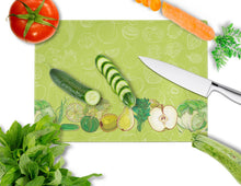 Load image into Gallery viewer, Fruits and Vegetables in Green Glass Cutting Boards – Durable, Decorative Kitchen Art Large BB5135LCB