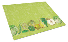 Load image into Gallery viewer, Fruits and Vegetables in Green Glass Cutting Boards – Durable, Decorative Kitchen Art Large BB5135LCB