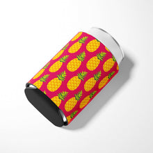 Load image into Gallery viewer, Pineapples on Pink Can or Bottle Hugger BB5136CC