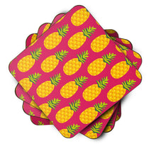 Load image into Gallery viewer, Pineapples on Pink Foam Coaster  BB5136FC