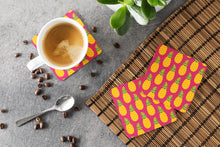 Load image into Gallery viewer, Pineapples on Pink Foam Coaster  BB5136FC