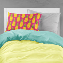 Load image into Gallery viewer, Pineapples on Pink Fabric Standard Pillowcase – Artistic Decorative Front, White Back BB5136PILLOWCASE