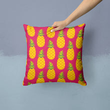 Load image into Gallery viewer, Pineapples on Pink Throw Pillow - 14x14 Decorative Pillow – Art for Your Home &amp; Patio BB5136PW1414